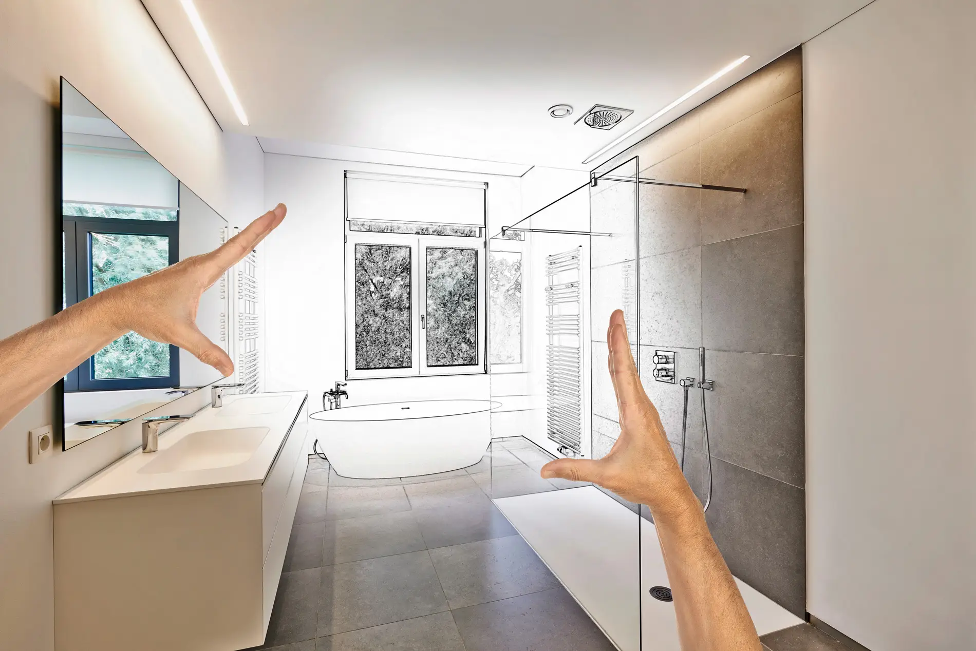 Conception sanitaire, salle de bain